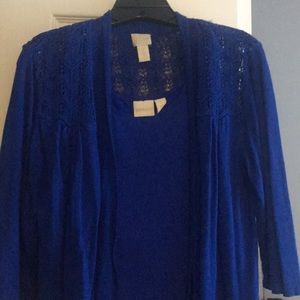 Chico’s cardigan and microfiber tank top